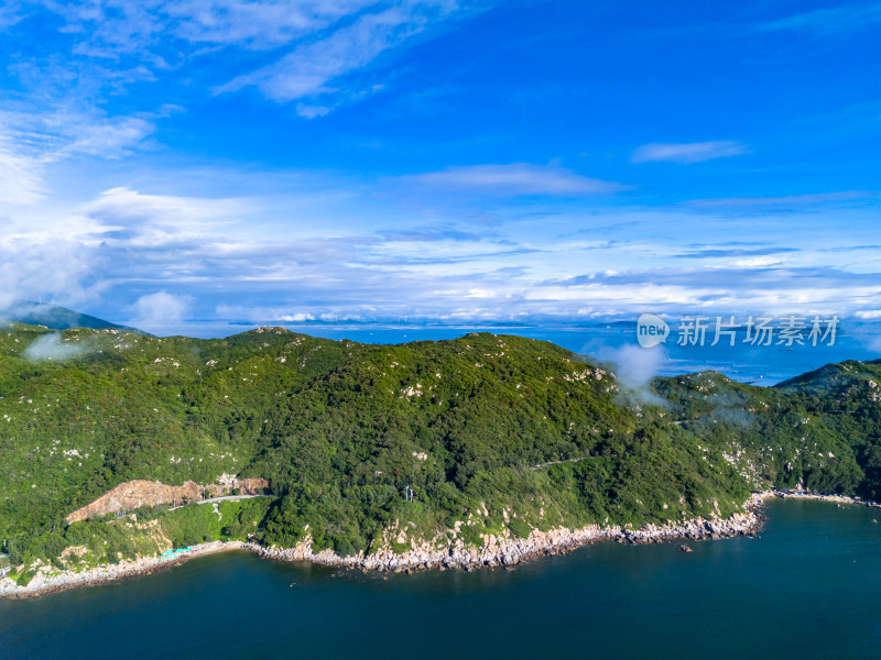 大海岛屿南澳岛云海航拍图