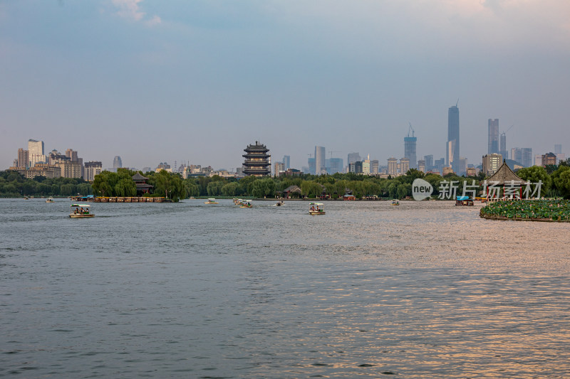 山东济南大明湖风景区景点景观