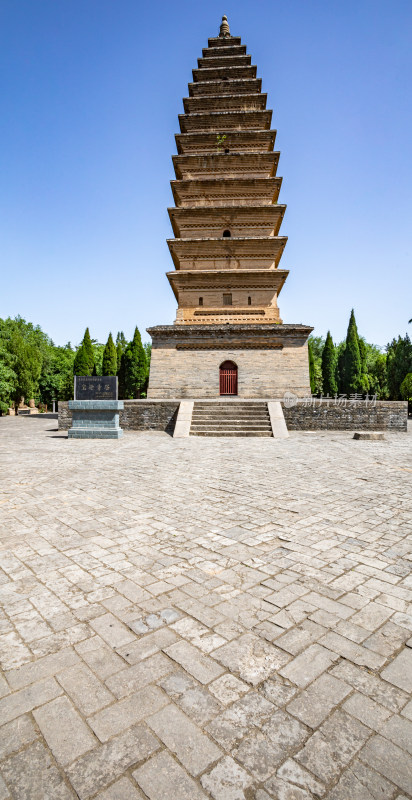 河南三门峡陕州公园宝轮寺塔建筑景观