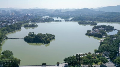 航拍惠州西湖景区