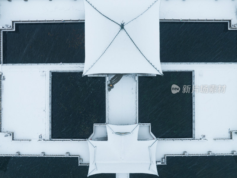 武汉东湖风景区雪景风光