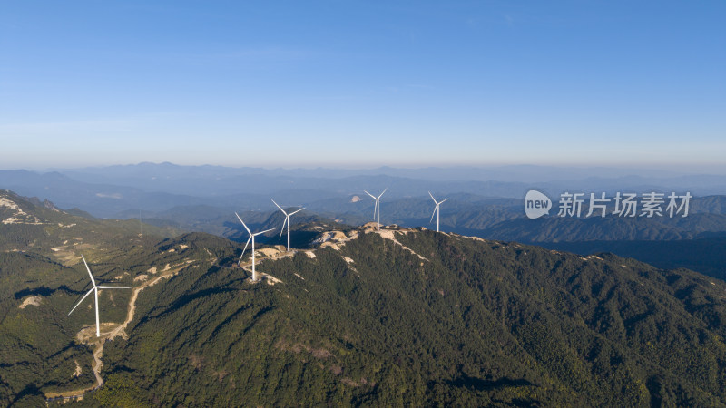 湖南郴州白云山风电场自然风光