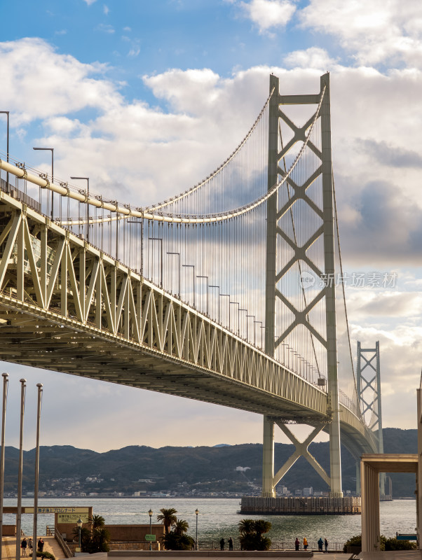 日本神户明石海峡大桥风光