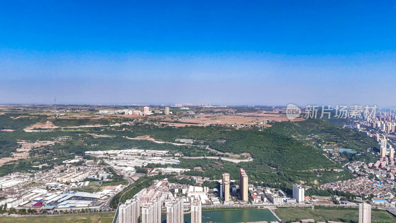 陕西宝鸡城市建设航拍图