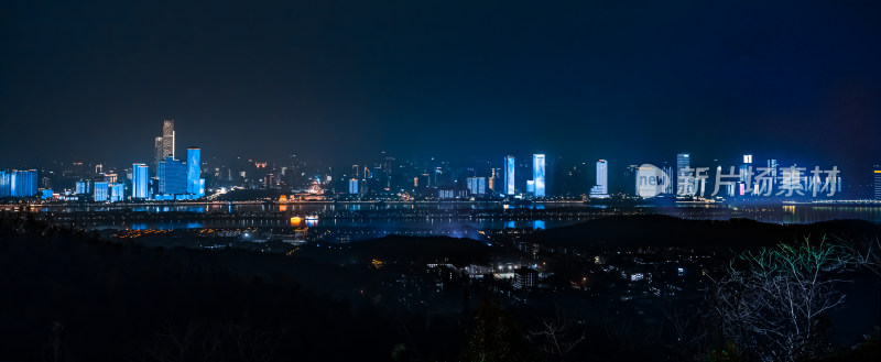 长沙市夜景  橘子洲全景