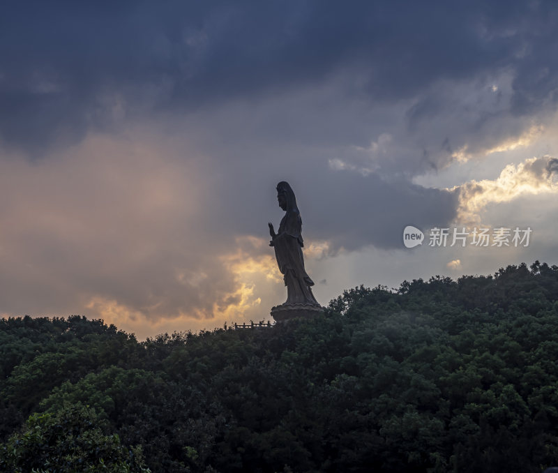 浙江普陀山南海观音风光