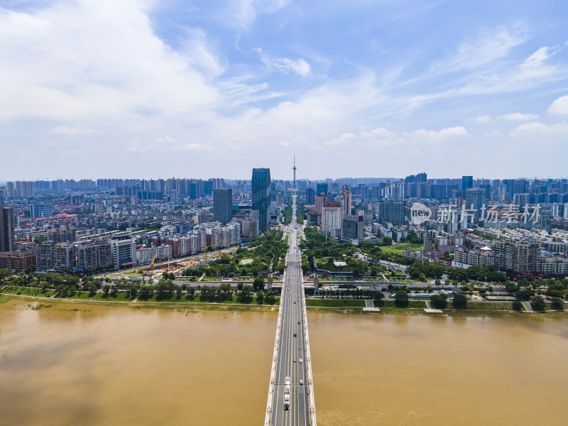 湖南株洲城市建设航拍摄影图