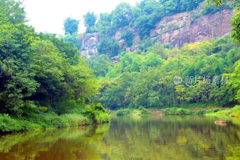 湖泊河流风景背景