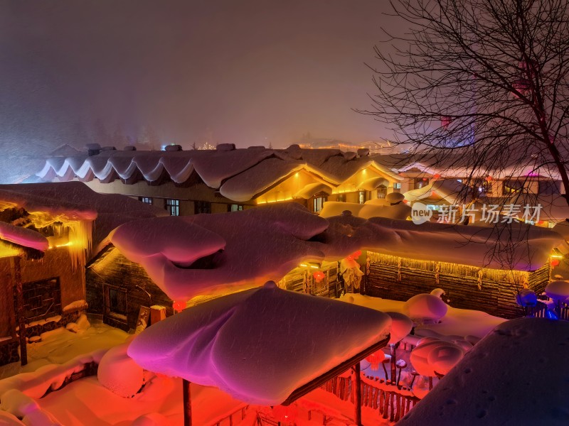 中国雪乡夜景