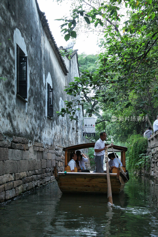 中式古建筑庭院全景风貌苏州平江路