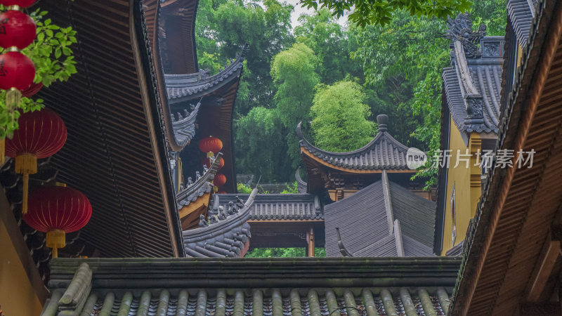 杭州飞来峰景区上天竺法喜禅寺古建筑