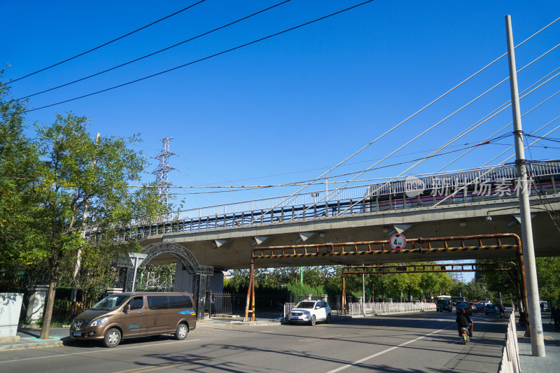 立交桥火车高铁地铁马路车流