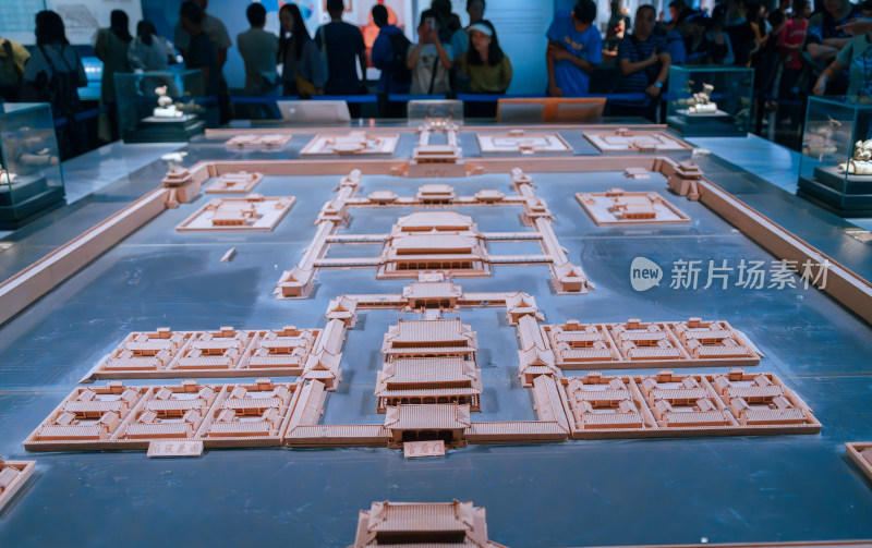 成都博物馆文物展览古代建筑模型沙盘