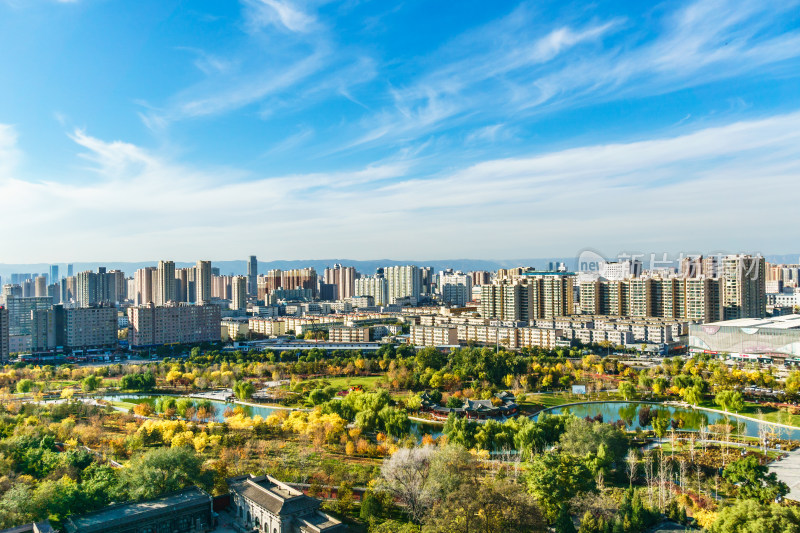 山西省太原市城市天际线景观