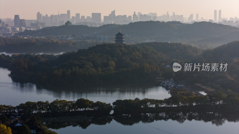 杭州西湖雷峰塔景区