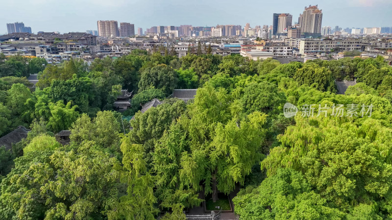 四川眉山三苏祠4A景区航拍图