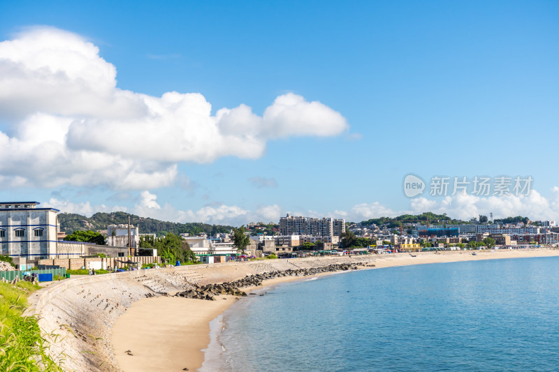 东山岛沿海城市海滩与城市景观