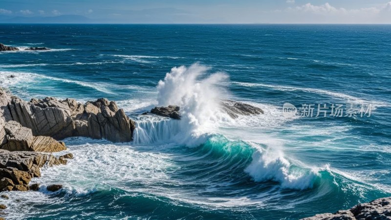 碧波万顷的壮阔海景