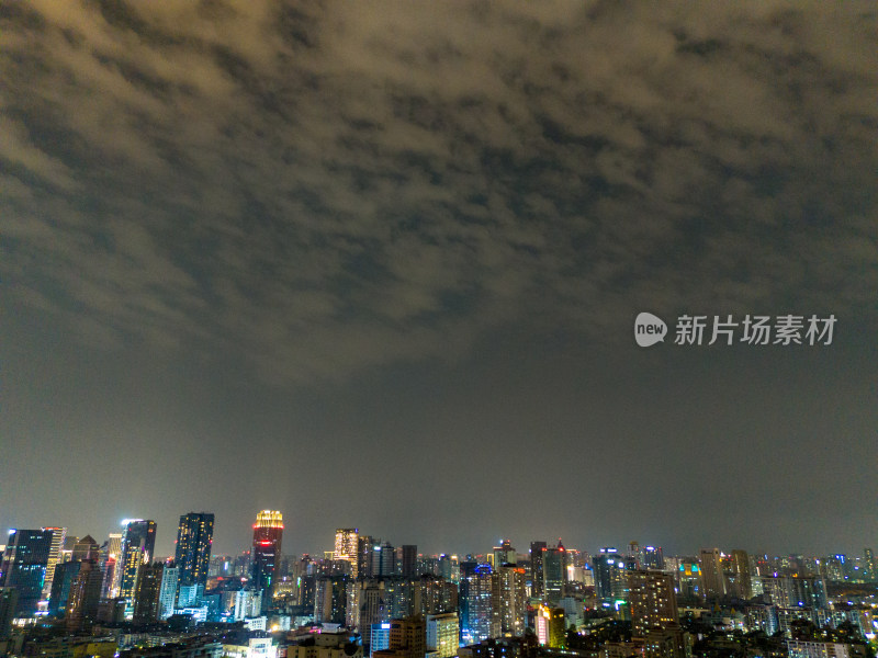 成都春熙路夜景航拍图