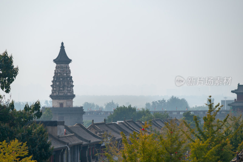 河北石家庄市正定古城广惠寺华塔建筑