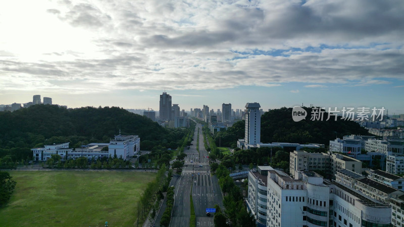 航拍浙江台州城市大景