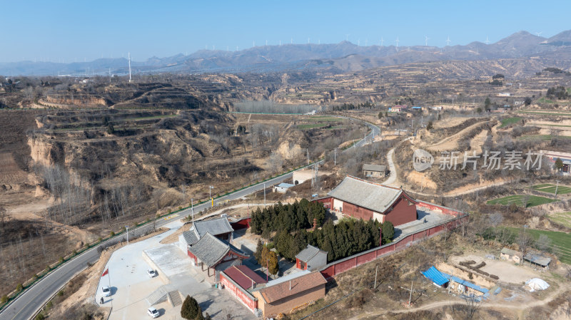 山西省国宝文物建筑清凉寺航拍