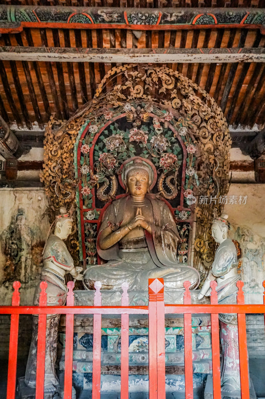 山西晋中市平遥县镇国寺彩塑艺术