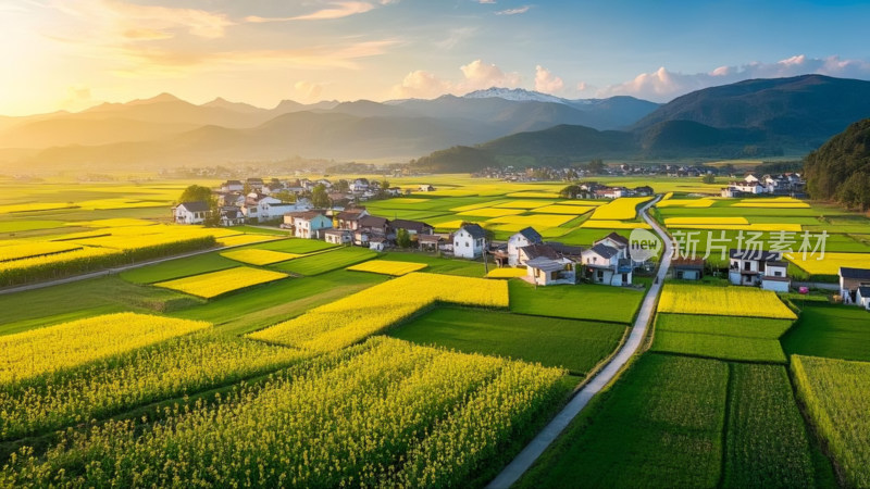 春暖花开美丽乡村 大场景