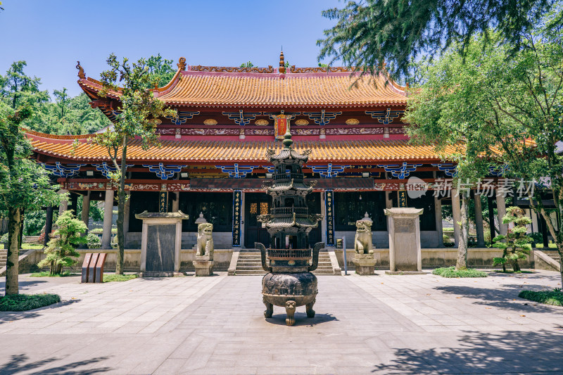 湖南长沙古麓山寺大雄宝殿