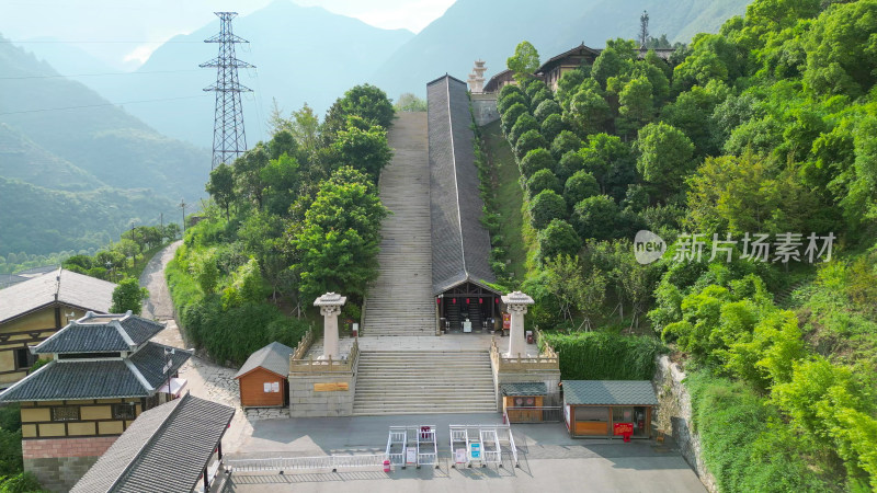 航拍湖北宜昌兴山县昭君村