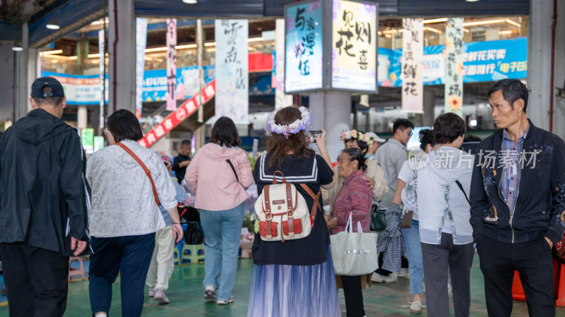 国庆假期云南昆明的斗南花市