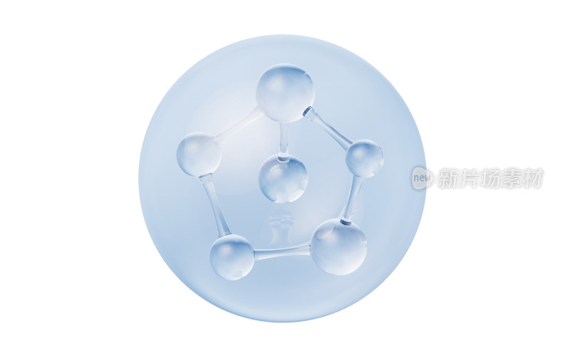 水分子精华液渲染结构展示