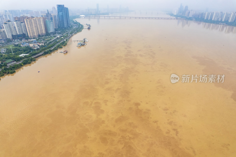 南昌赣江洪水洪峰汛期航拍