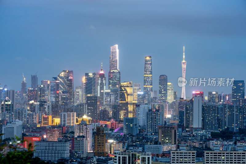 广州城市天际线夜景