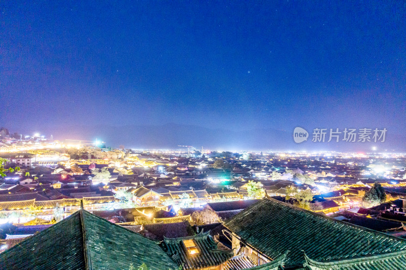 云南丽江古城夜景