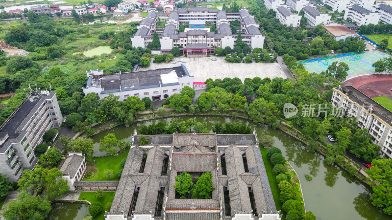 湖南湘乡市东山书院4A景区航拍