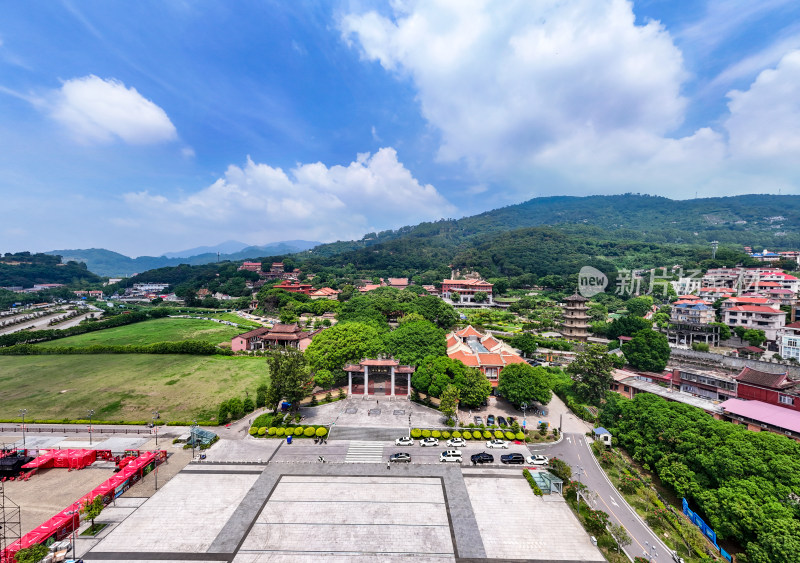 莆田南山广化寺航拍全景图