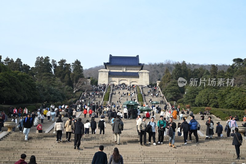 中山陵景区游客景象