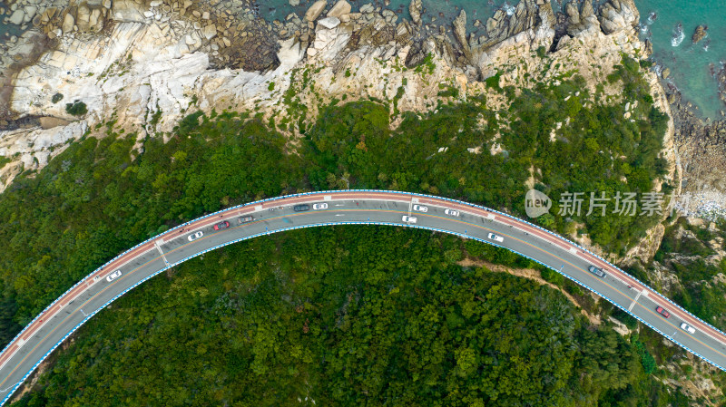 航拍漳州东山岛苏峰山环岛公路