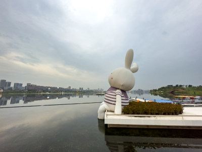 兴隆湖风景城市里的雕塑