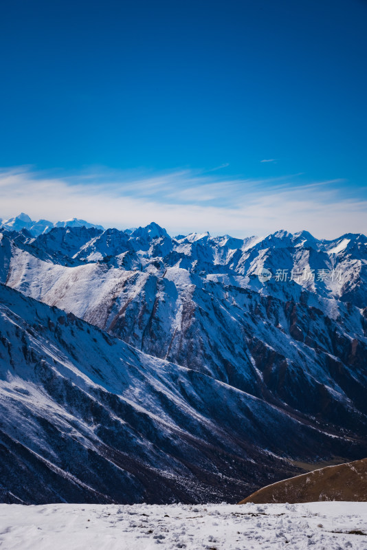 新疆天山山脉雪山山峰山脉