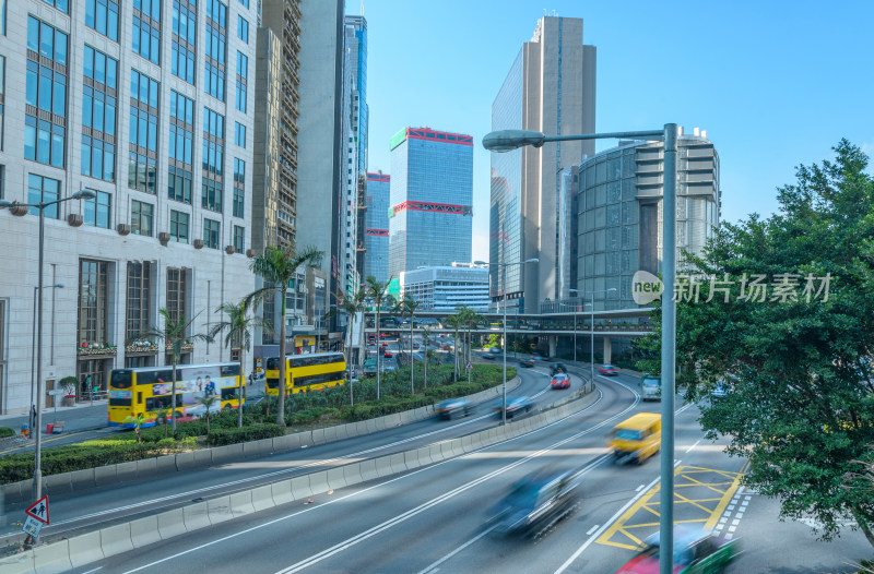 香港中环CBD城市中心城市道路公路