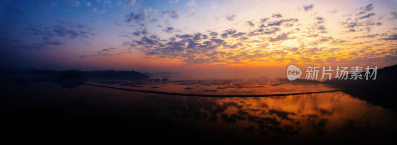 福建霞浦滩涂海上日出朝霞自然风光