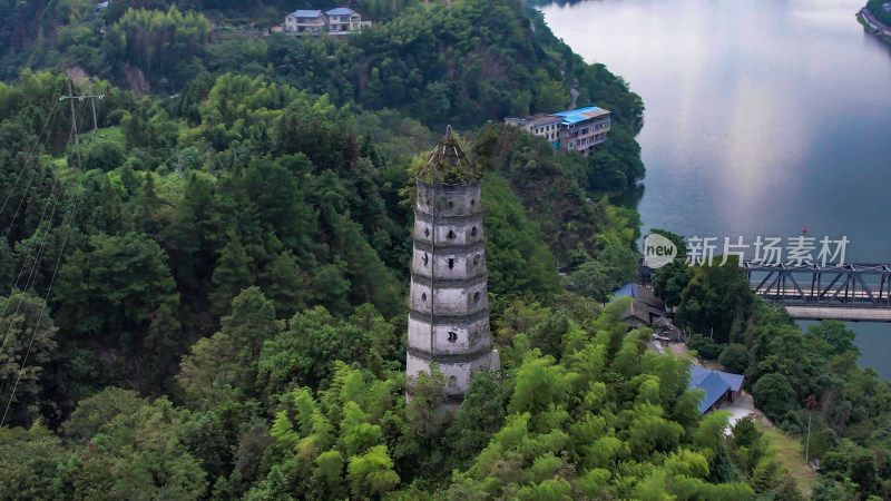 湖南怀化黔阳古城全景航拍