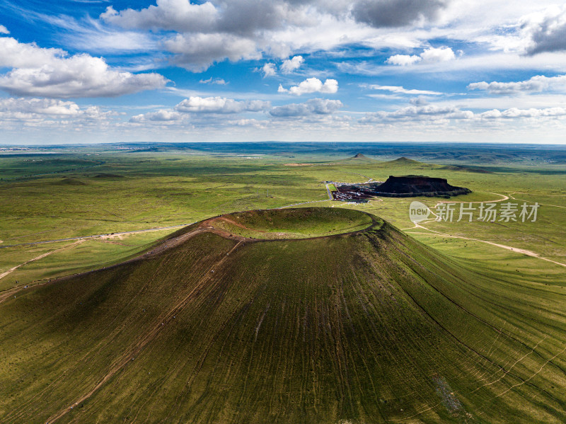 内蒙古乌兰察布乌兰哈达火山地质公园日落