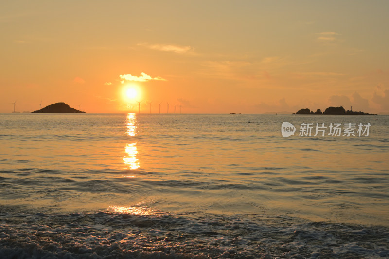 宁波象山松兰山海滩日出