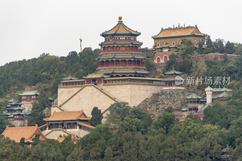 北京颐和园佛香阁远景