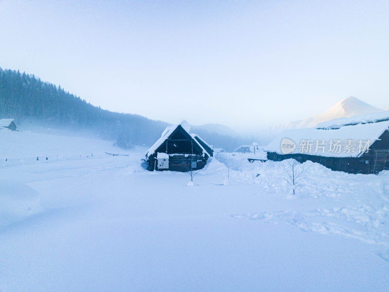 新疆冬季阿勒泰喀纳斯雪景