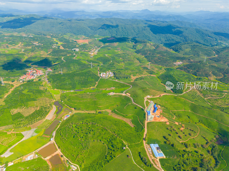 航拍乡村田园风光