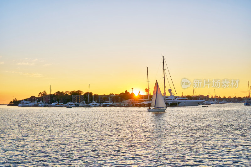 洛杉矶的夕阳美景